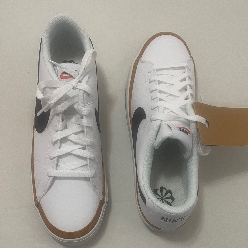 Nike White and Brown Sneakers